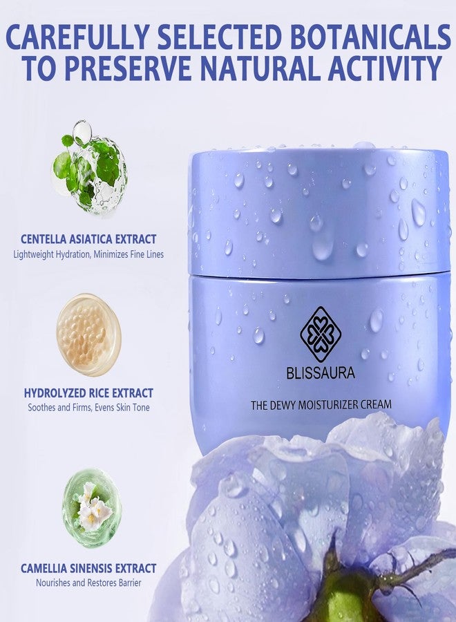 BlissAura كريم بليس أورا المرطب للبشرة، كريم معزز للبشرة، جل مائي خفيف الوزن وخالٍ من الزيوت - يحسن ترطيب البشرة، 1.7 أونصة سائلة - Image 2